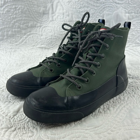 Hunter for Target Shoes Hunter X Target Green Canvas High Top Lace